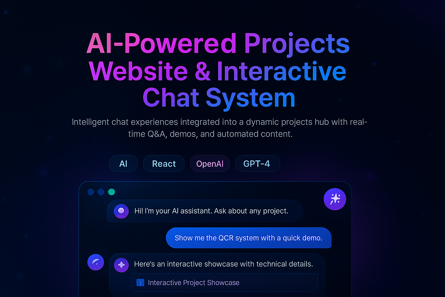 AI-Powered Projects Website & Interactive Chat System