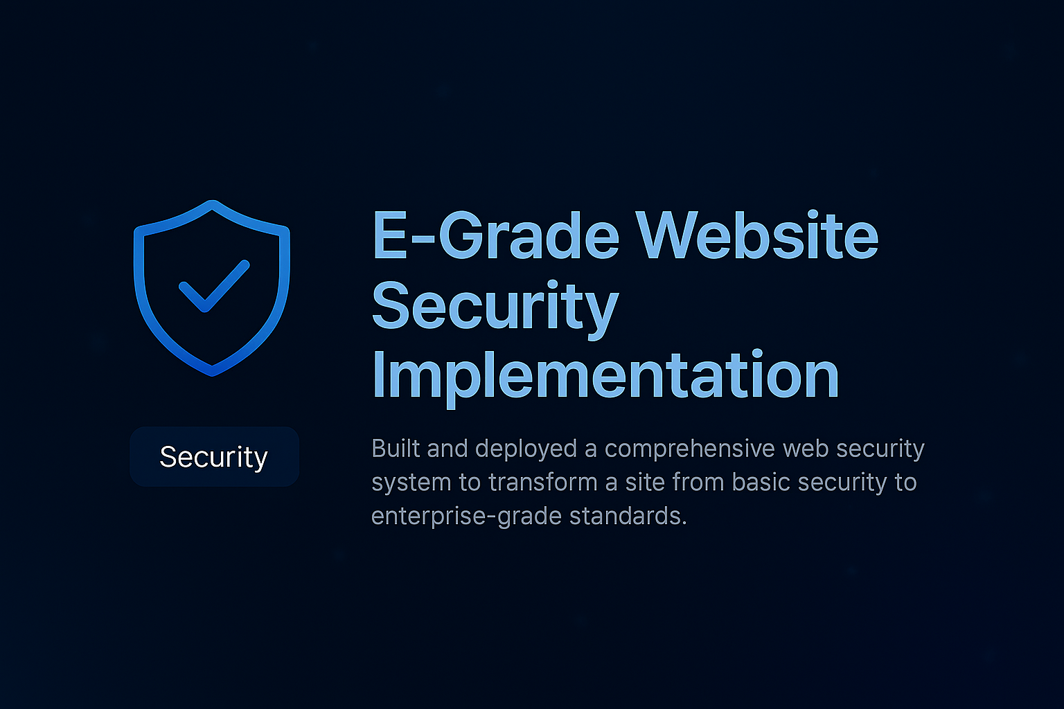 e-Grade Website Security Implementation